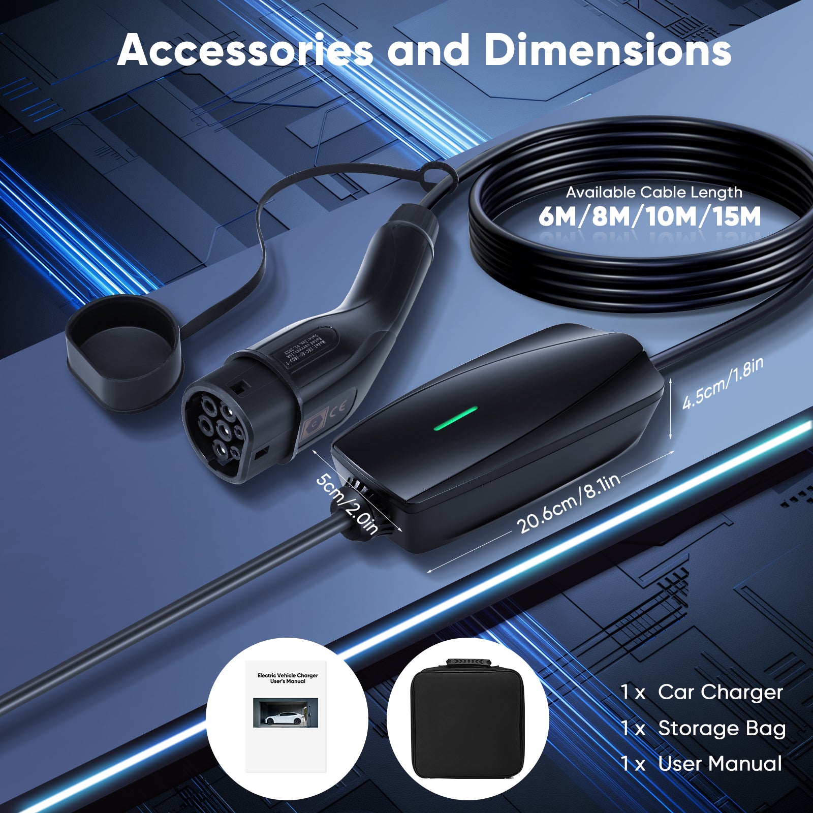 EVJUICION EV Charger APP Control 6-13A Adjustable, 0-24H Delay Charging Electric Car Charger