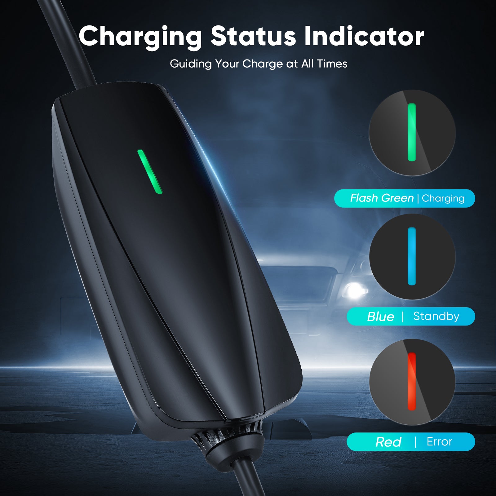 EVJUICION EV Charger APP Control 6-13A Adjustable, 0-24H Delay Charging Electric Car Charger