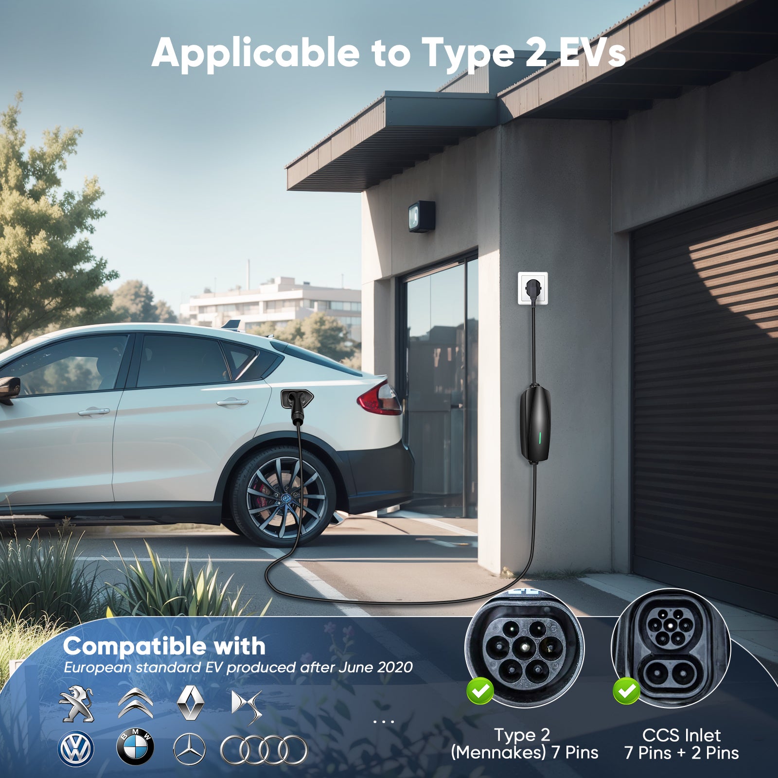 EVJUICION EV Charger APP Control 6-13A Adjustable, 0-24H Delay Charging Electric Car Charger