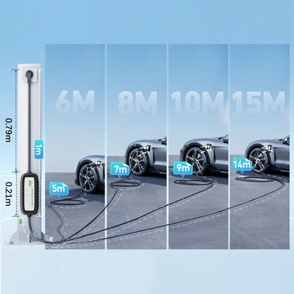 EVJUICION EV Charger Type 2 to 3 Pin Plug, 10A Electric Car Charger, Max. 2.3kW Type 2 EV Charging Cable with LED Indicators&Carry Bag, for Type 2 EVs and PHEVs